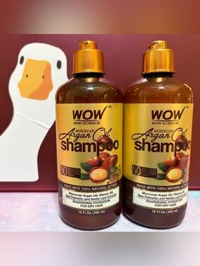 SET OF 2 WOW Skin Science Moroccan Argan Oil Shampoo 10 oz each BRAND NEW